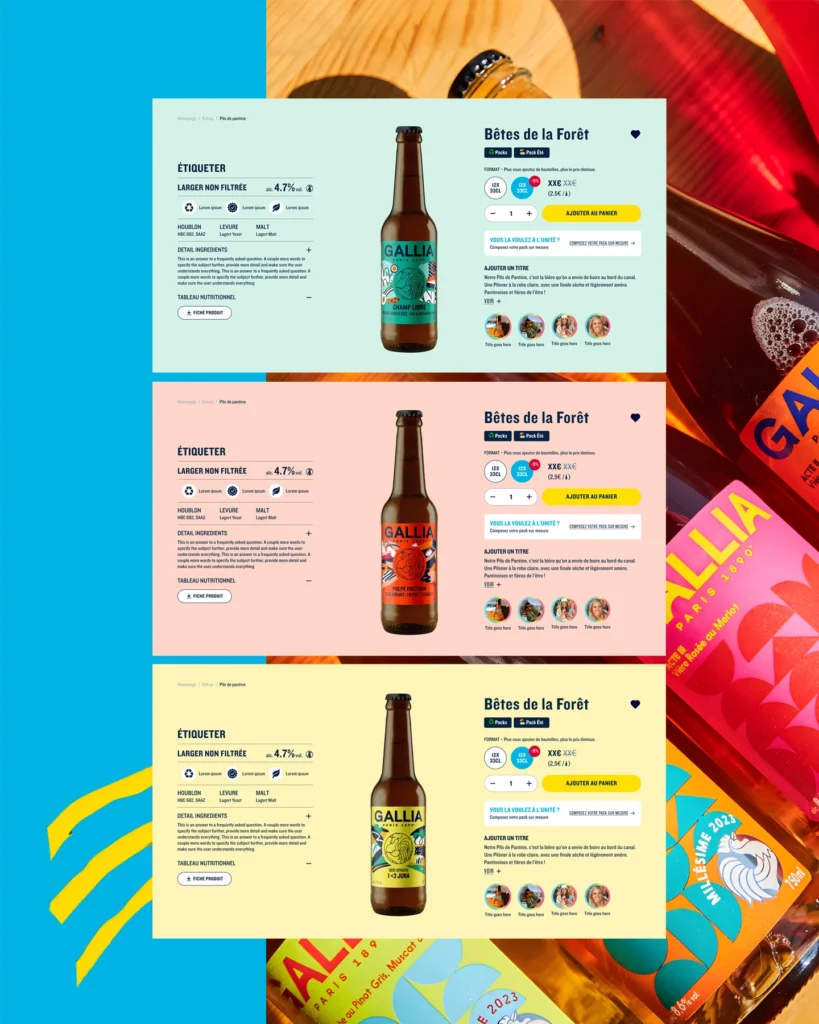 Plateforme e-commerce pour marque grand public