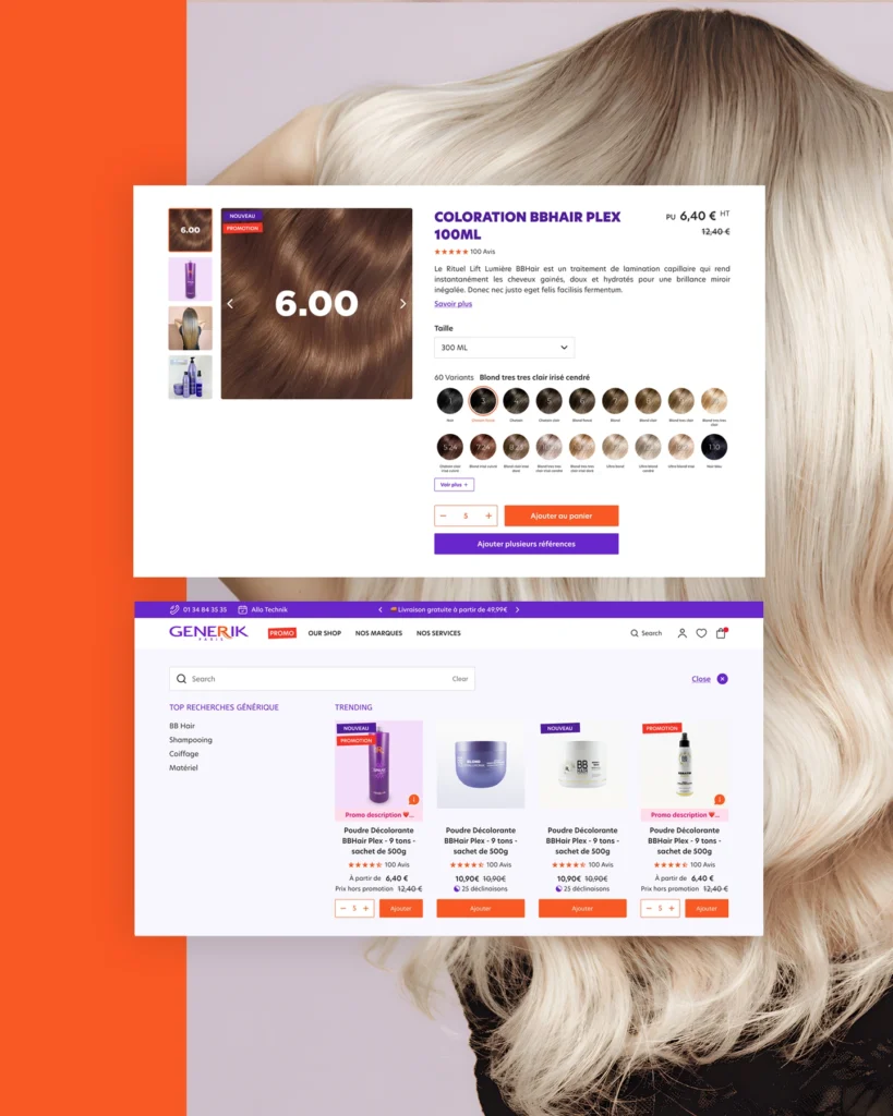 Plateforme e-commerce B2B sur mesure