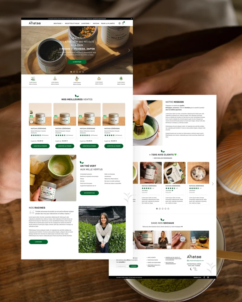 Site e-commerce développé pour marque premium
