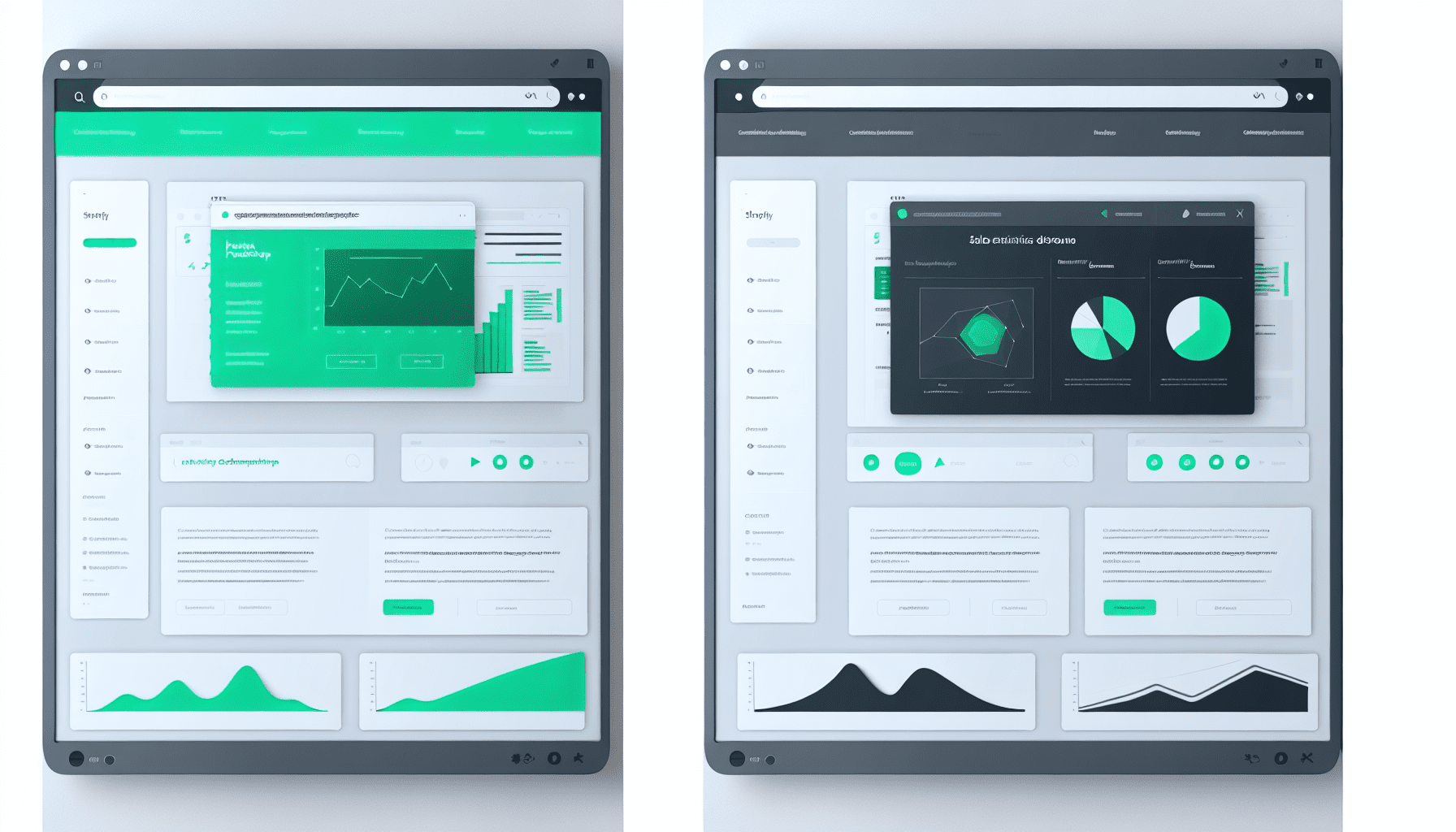 Comparaison dashboard PrestaShop Shopify interface back-office e-commerce