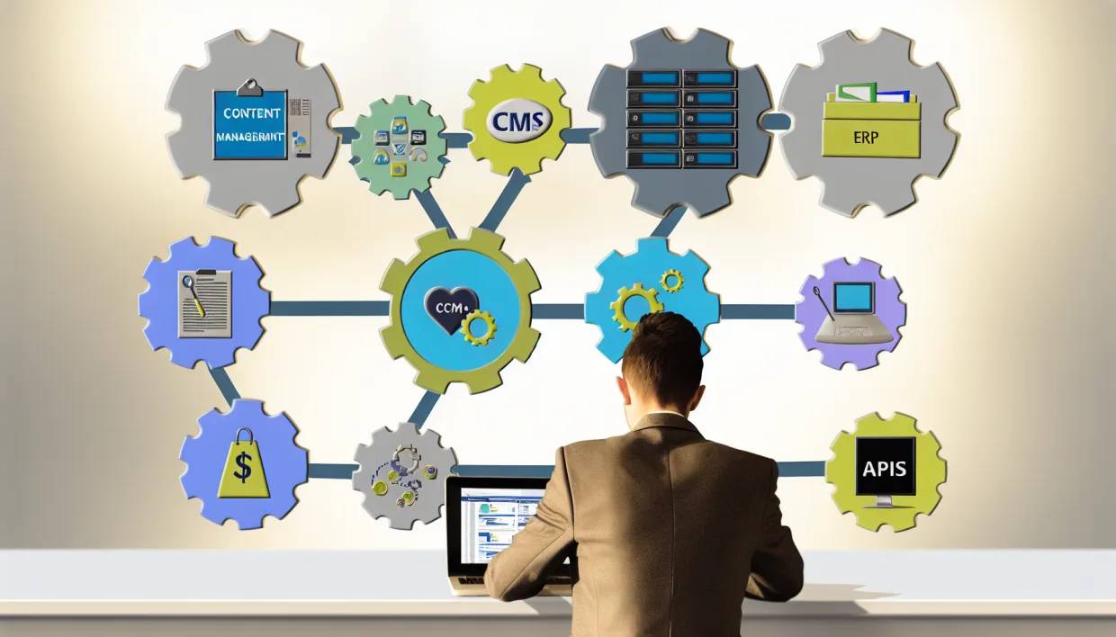 Écosystème e-commerce intégrations CMS ERP CRM PIM marketing